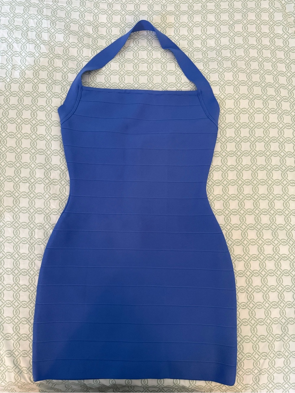 IAMGIA Blue Halter Bandage Dress